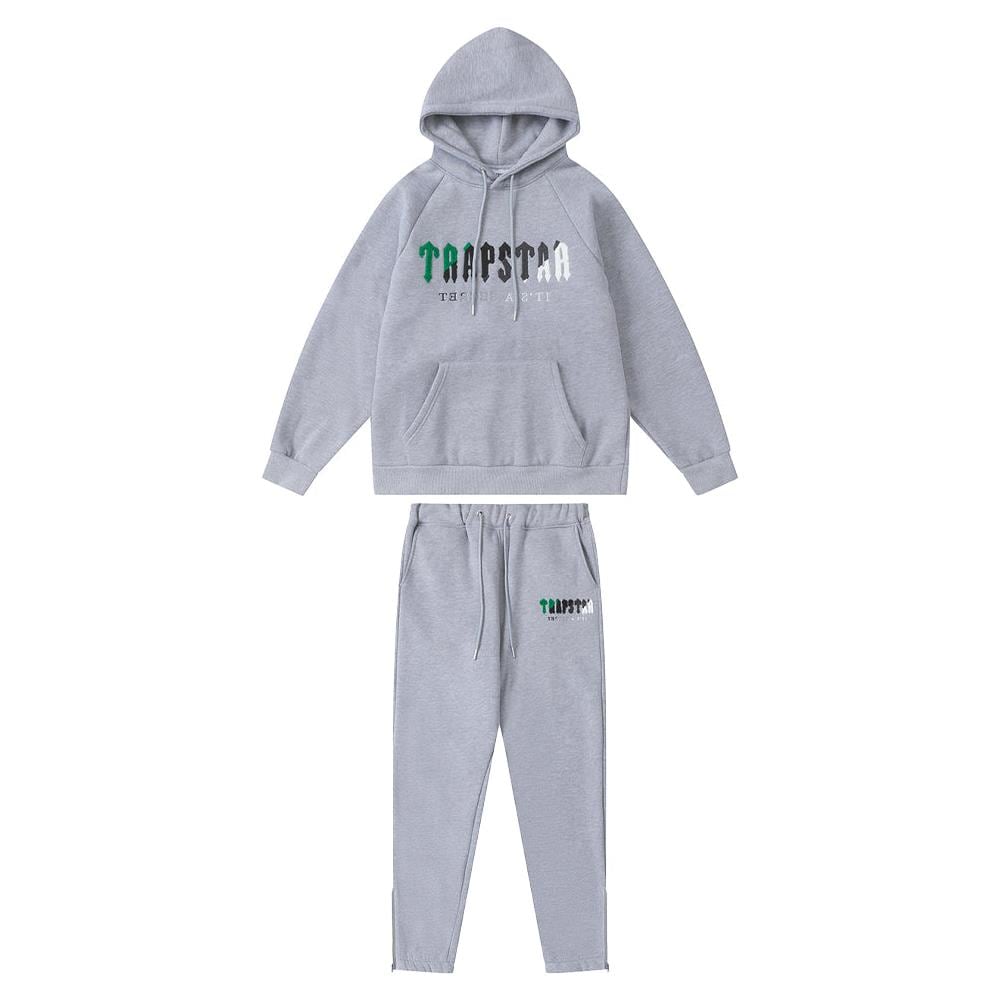 Tracksuit Trapstar Tuta Grigia Trapstar Decoded Chenille Hooded