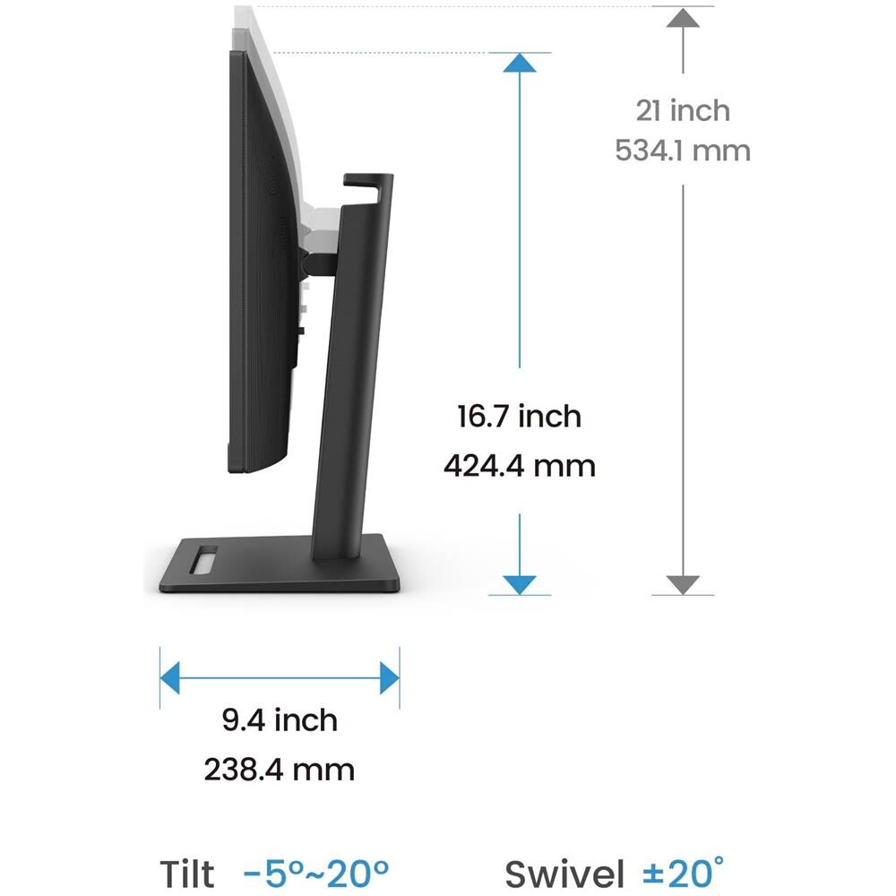 Monitor 24" LED GW2790T Full HD 1920x1080 Pixels Tempo di Risposta 5 ms - Foto 5