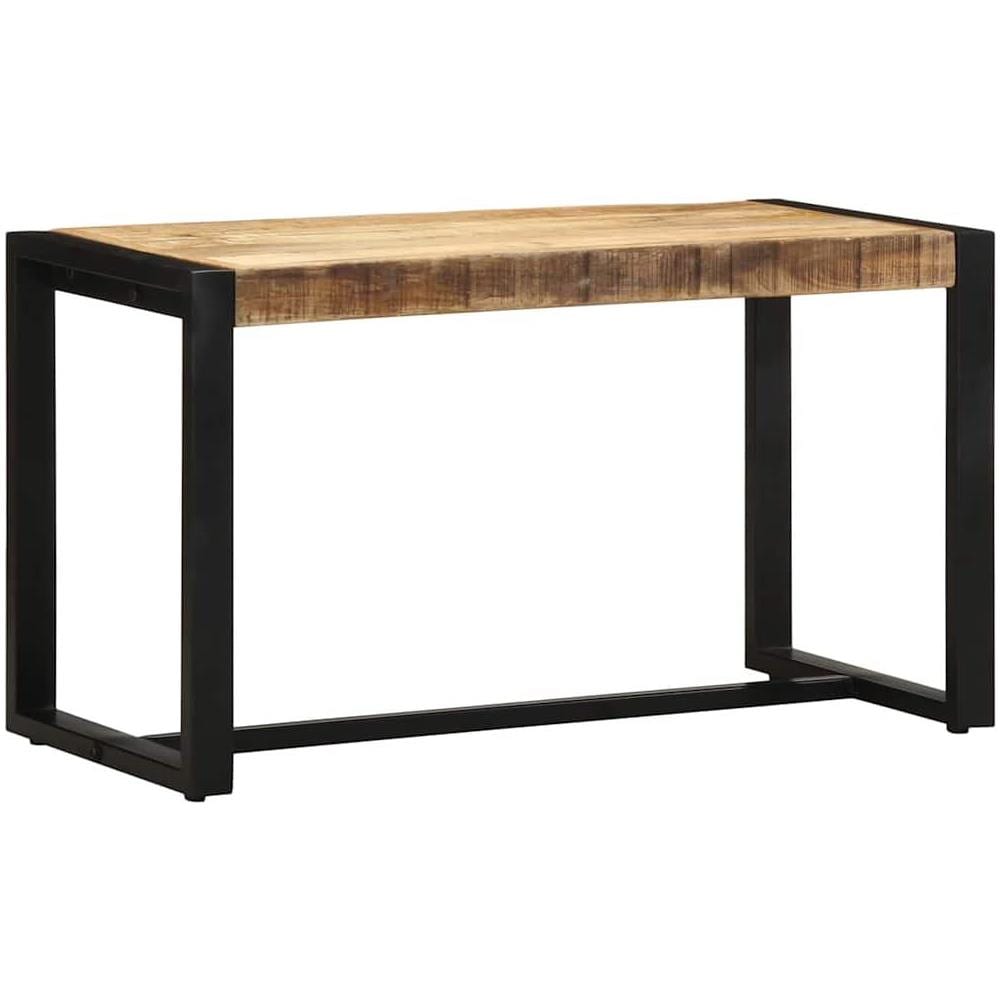 Panca 80x35x45 cm in Legno Massello di Mango Grezzo - Foto 1