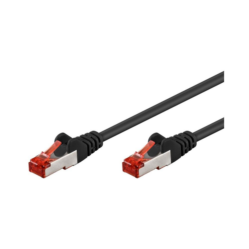 ICOC CCA6F-030-BK - Cavo di rete Patch in CCA Schermato Cat. 6 Nero F / UTP 3 m Bulk - Foto 1