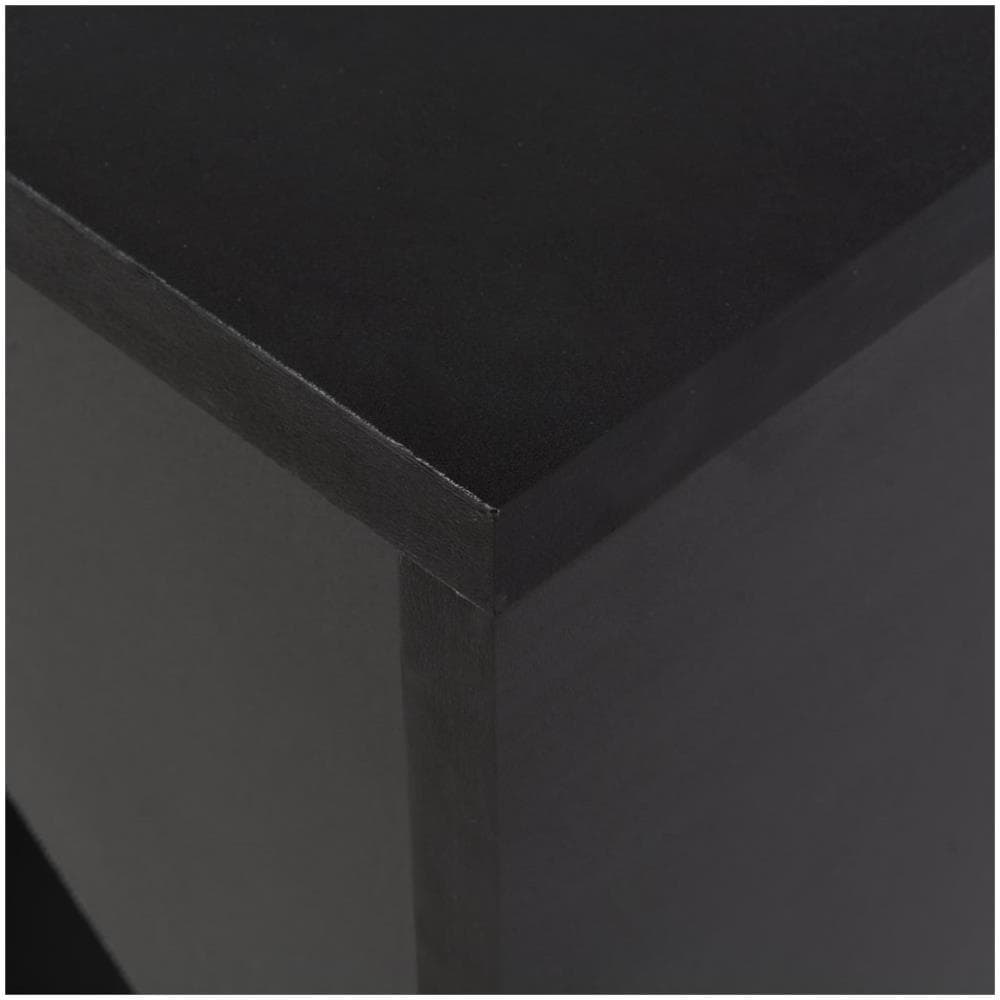 Tavolo da Bar con Scaffale Mobile Nero 138x39x110 cm - Foto 2