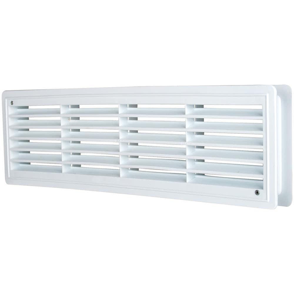 424x91mm Bianca Interno Porta Plastica Griglia Ventilazione Rettangolo Condotto - Foto 1