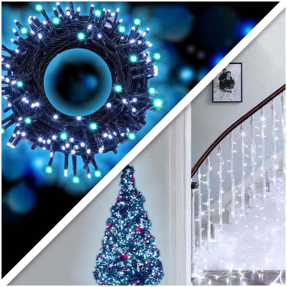 Luci Natalizie Fredde Uso Esterno E Interno 180 Led Per Albero Siepi Balconi - Foto 1