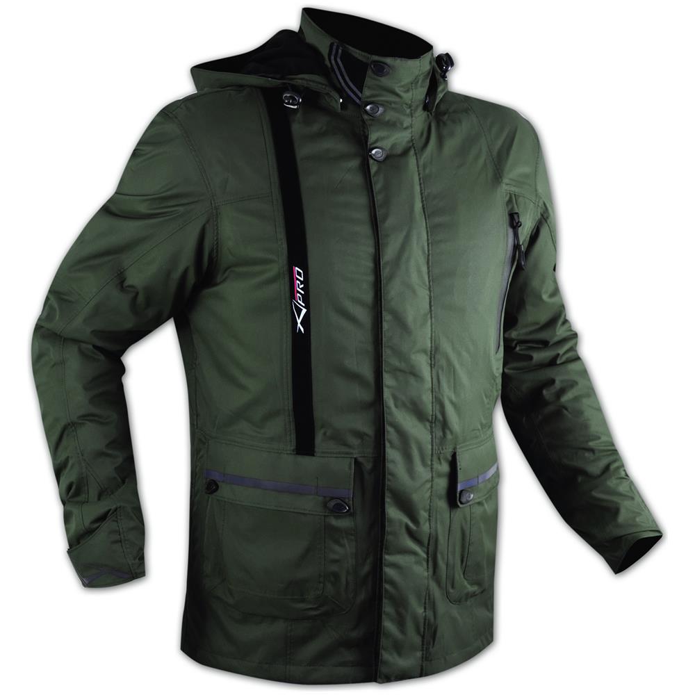 Giacca Moto Scooter Città Fodera Removibile Tessuto Impermeabile Verde S - Foto 1