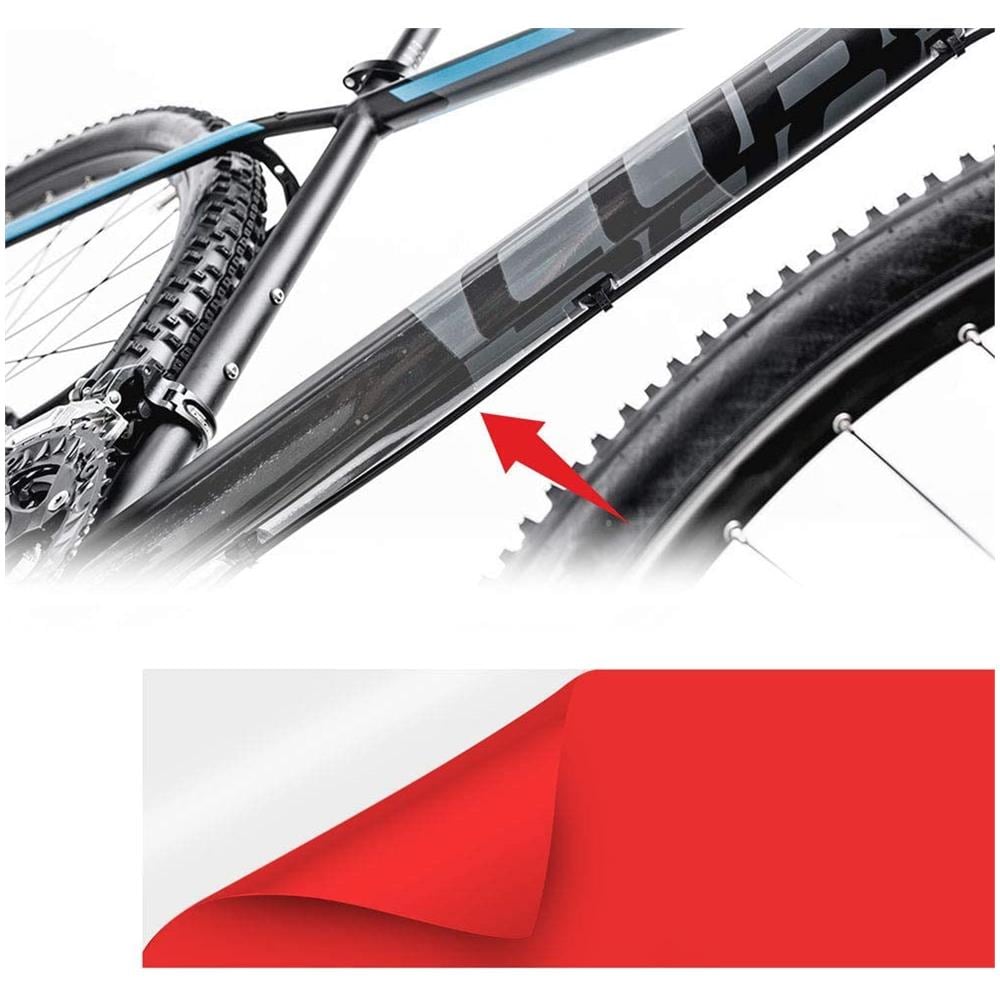 Nastro Adesivo Trasparente Scudo Per Protezione Telaio Bicicletta Spessore 0,8 Mm, 5 X 50 Cm - Foto 1