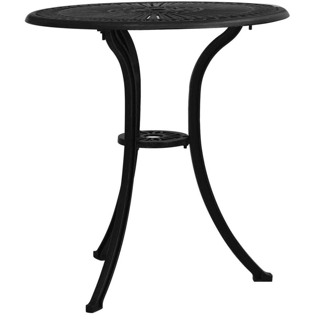 Tavolo Da Giardino Nero 62x62x65 Cm In Alluminio Pressofuso - Foto 2