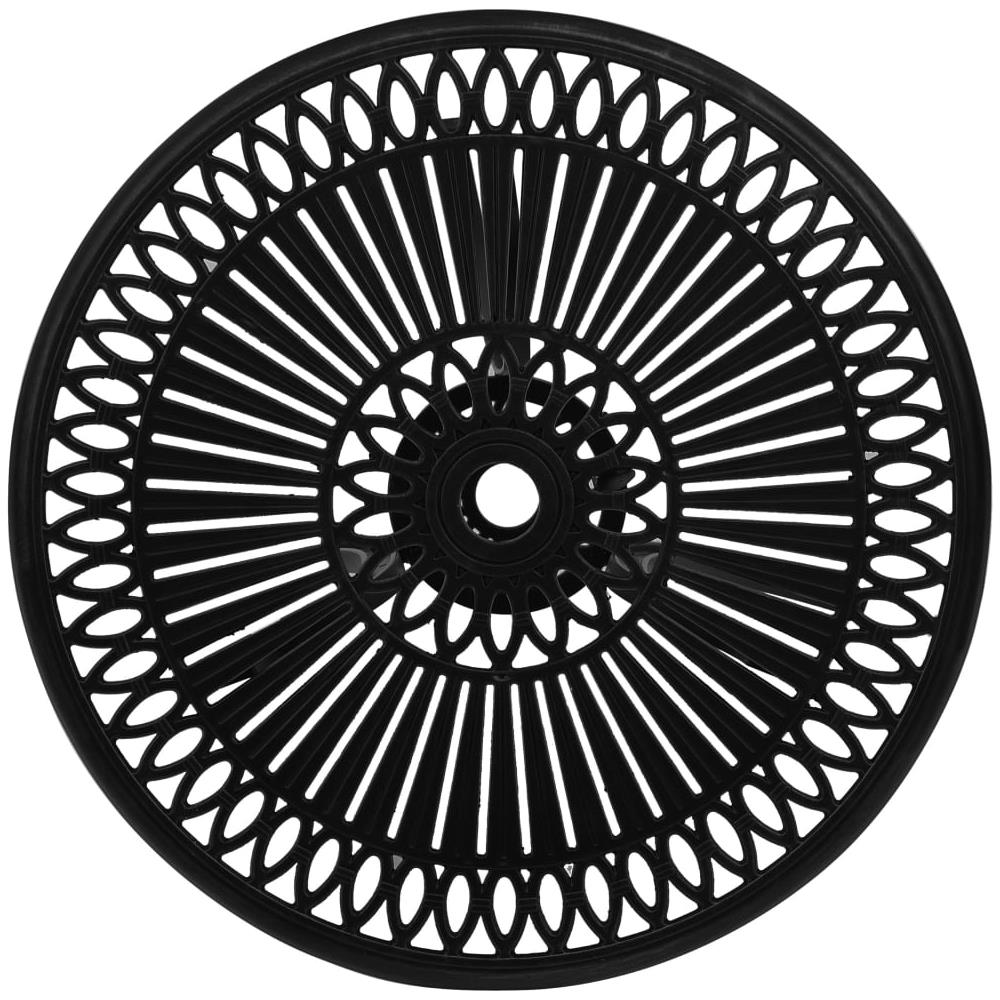 Tavolo Da Giardino Nero 62x62x65 Cm In Alluminio Pressofuso - Foto 3