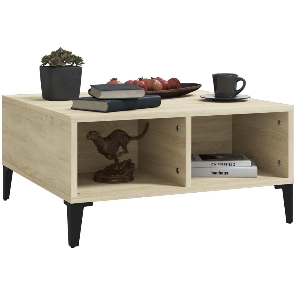 Tavolino da Salotto Rovere Sonoma 60x60x30 cm Legno Multistrato - Foto 2