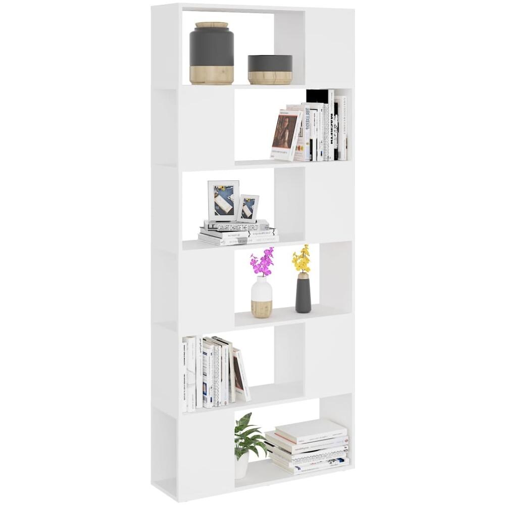 Libreria /Divisorio Bianco 80x24x186 cm in Truciolato - Foto 3