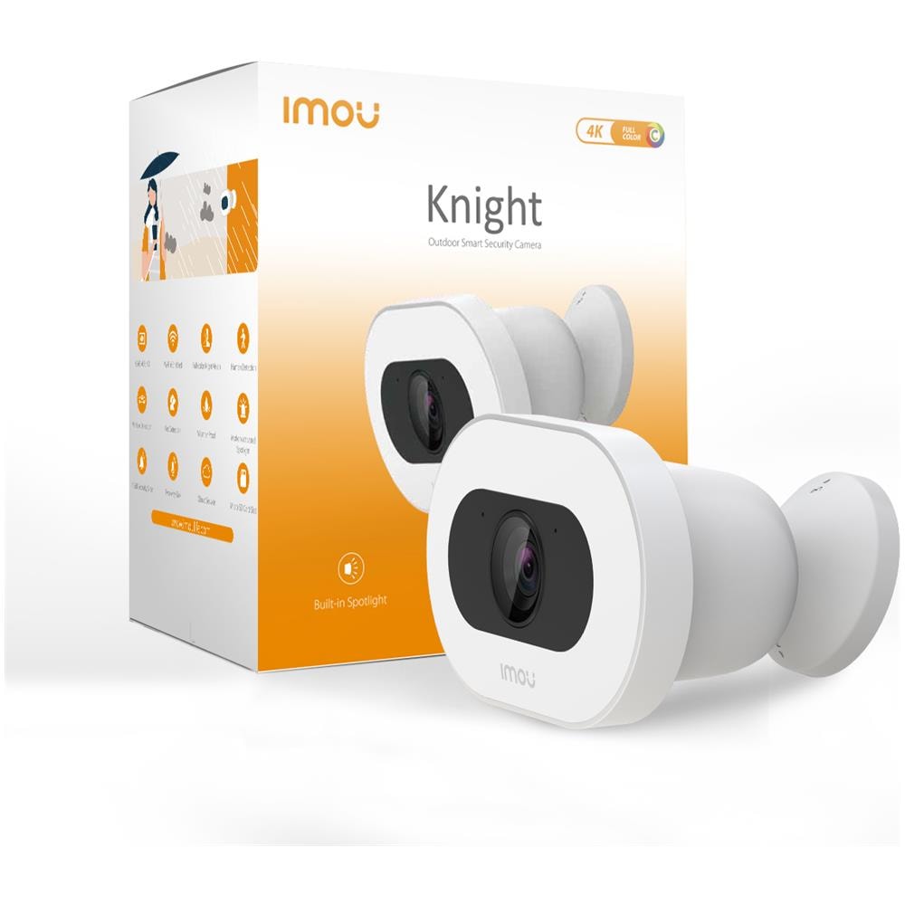 Telecamera di Sicurezza IP Knight con Risoluzione 4K Wi-Fi 600 ml Slot Micro SD Colore Bianco - Foto 2