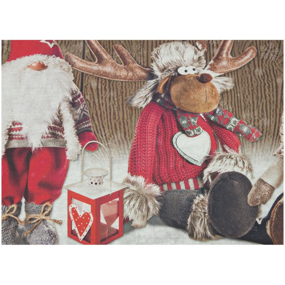 Tappeto Passatoia Cucina Antiscivolo Sottolavello Digitale Disegni Natalizi 50x115 Gnomi Lanterna - Foto 5