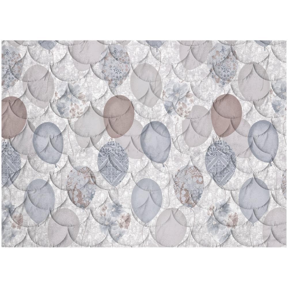 Trapuntino Piumino Estivo 100gr Linea Pensieri Delicati Disegno Palloncini Singolo Grigio - Foto 5