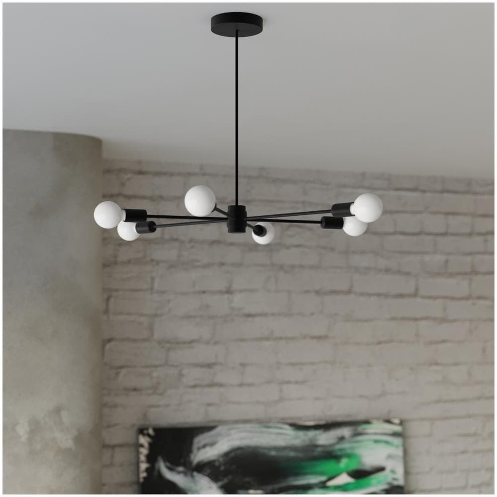 Lampadario Lango 3 Nero Sl. 1021 - Moderno Lampadari Nero 46x61x61 Cm - Foto 1