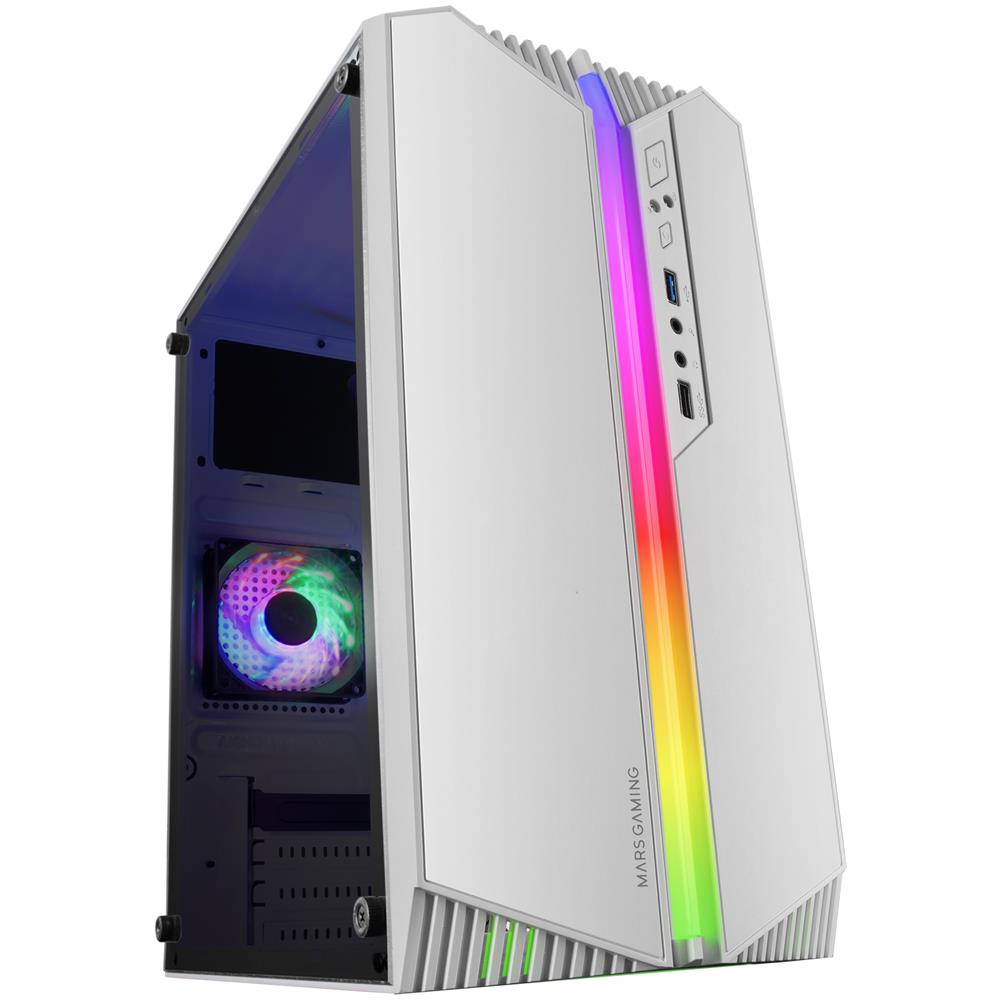Case MCS1W Mini Tower micro ATX, Mini-ITX 1 Porta USB 3.2 Colore Bianco (Finestrato) - Foto 2