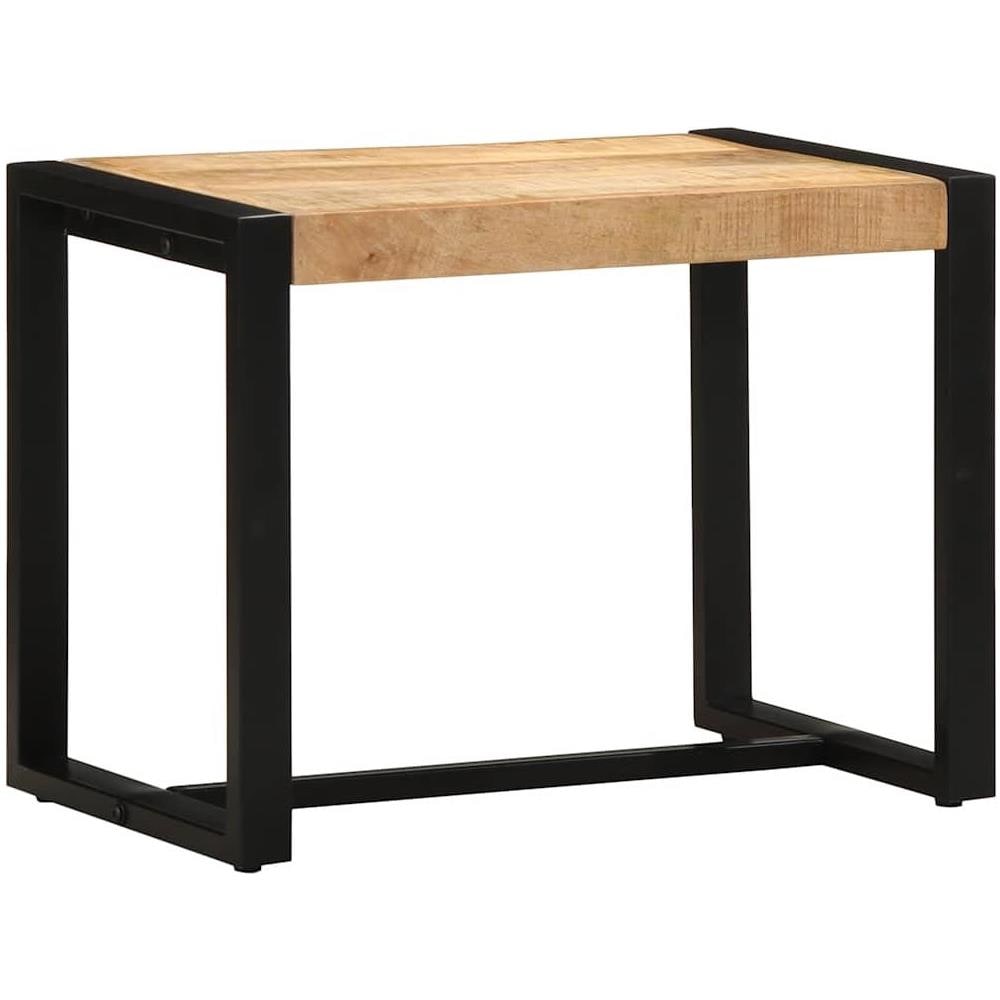 Panca 60x35x45 cm in Legno Massello di Mango Grezzo - Foto 1