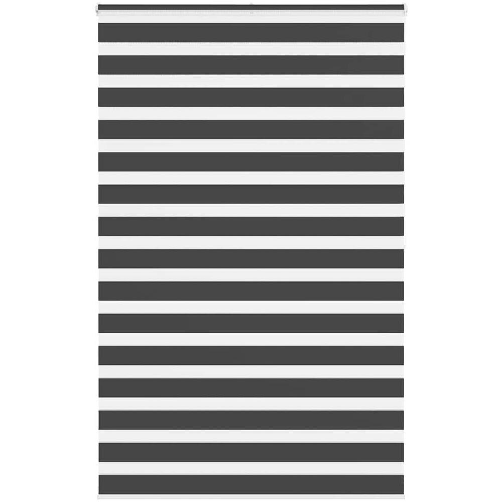 Tenda a Rullo Zebra Nero Larghezza Tessuto 135,9 cm Poliestere - Foto 1