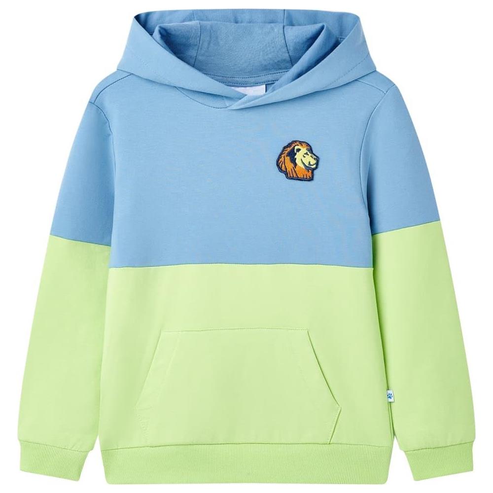 Felpa con Cappuccio per Bambini Blu e Giallo Tenue 92 - Foto 1
