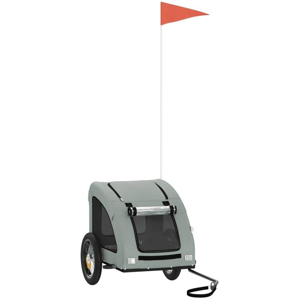 Rimorchio da Bici per Animali Grigio Oxford e Ferro - Foto 1