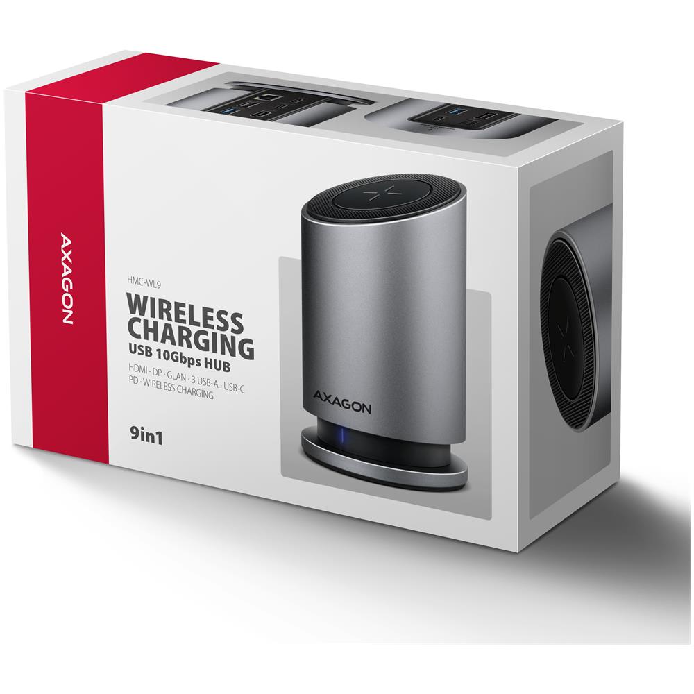 HMC-WL9 Replicatore di Porte e Docking Station Per Laptop Cablato USB 3.2 Gen 2 (3.1 Gen 2) Type-C Grigio - Foto 11