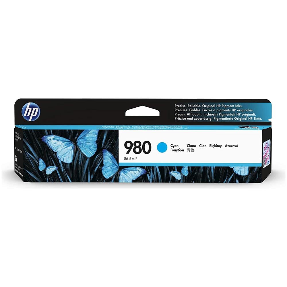 D8J07a Cartuccia Ink Originale 980 Ciano Officejet Enterprise Color Flow X585z Series Capacità 6600 Pagine - Foto 1