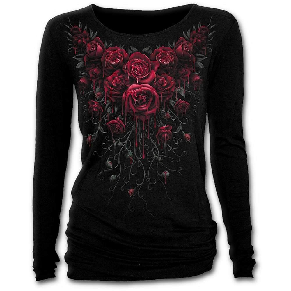 Spiral - Blood Rose - Baggy Top Black (Top Donna Tg. L)  - Foto 1