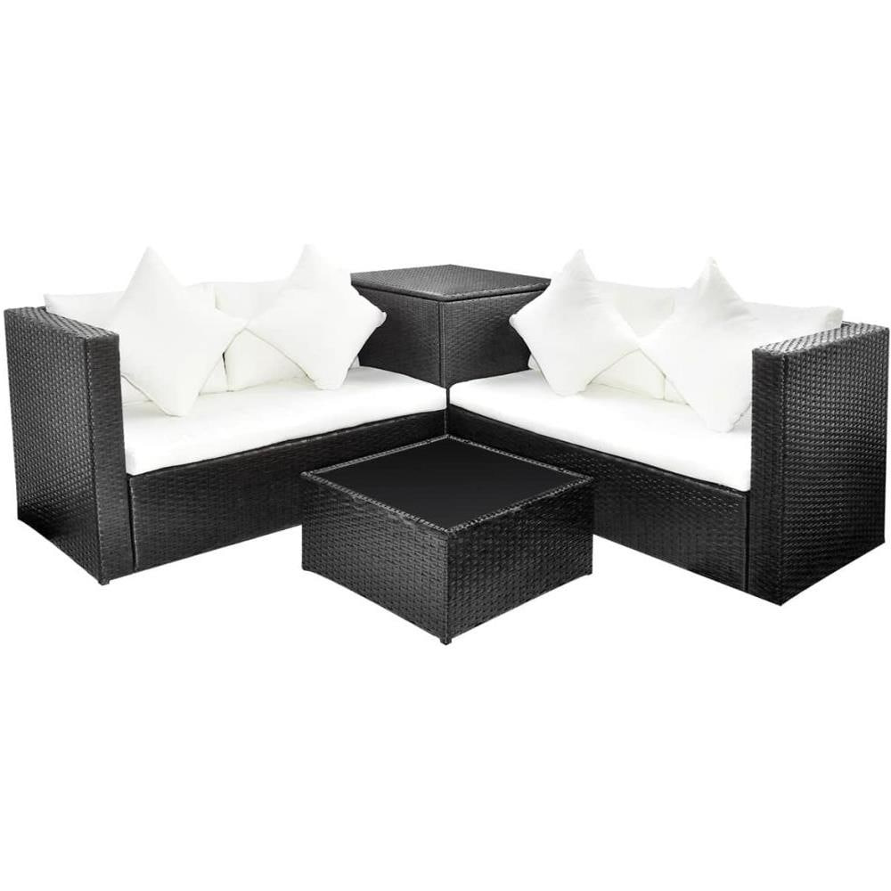 Set Divani Polyrattan Nero - Foto 2