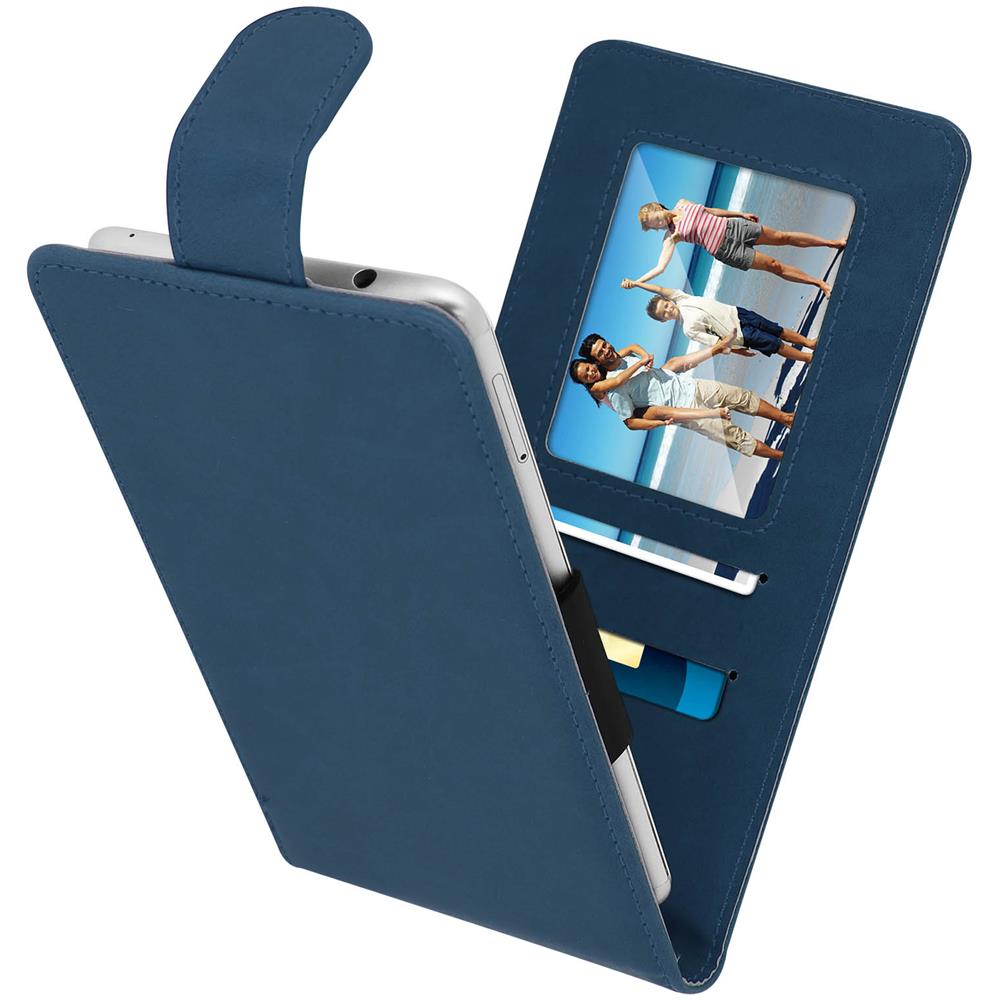 Custodia Smartphone 4,7''"" A 5,0'' Sportellino Portafoglio Universale Blu Scuro - Foto 2