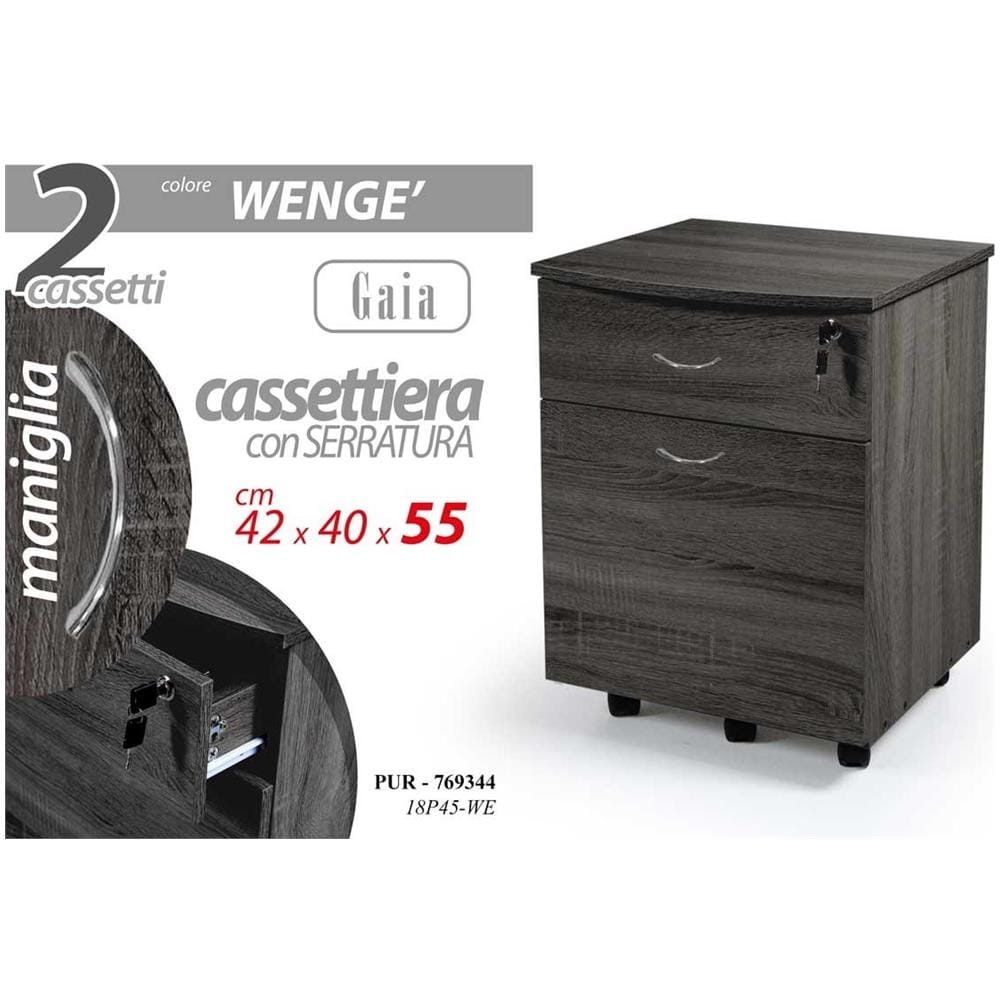 Cassettiera Per Cucina Argonauta Italia - 4 Cassetti In Legno Olmo, H 85x50x40 Cm, Con Maniglie Cromate - Foto 2