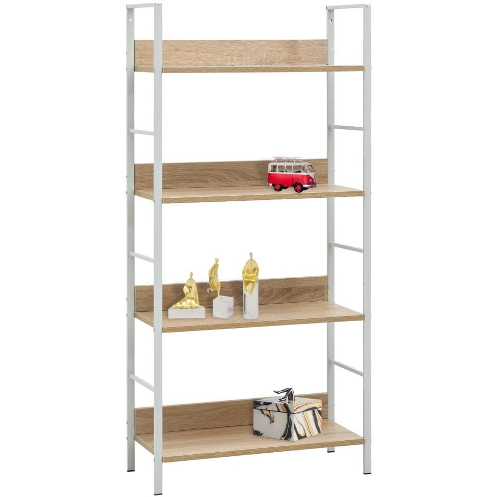 Scaffale Libri 4 Ripiani Rovere 60x27,6x124,5 Legno Multistrato - Foto 2