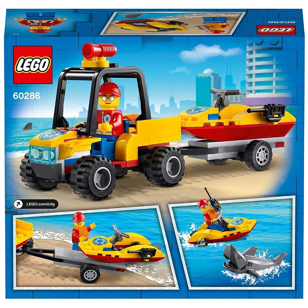 City - 60286 - ATV di Soccorso in mare - Scooter Acquatico, Minifigure Bagnino e Squalo - Foto 7