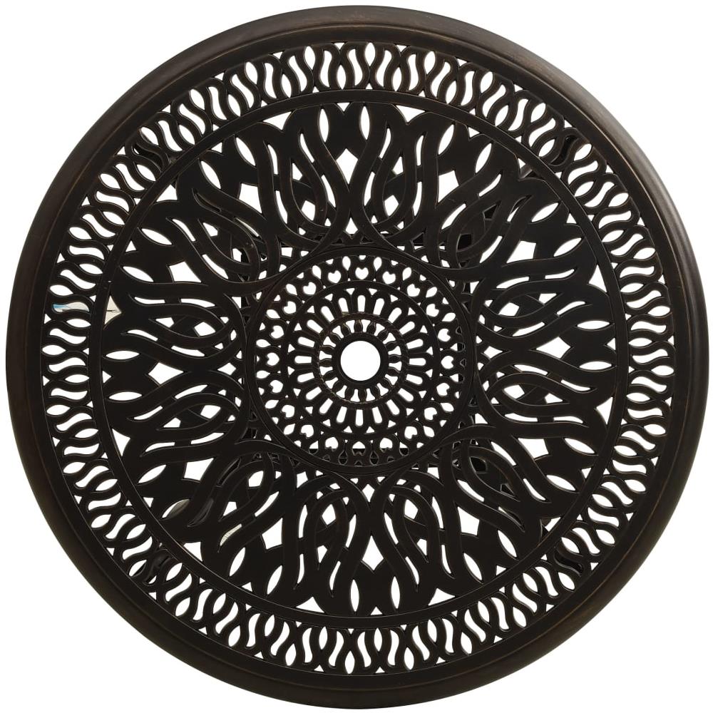 Tavolo da Giardino Bronzo 90x90x74 cm in Alluminio Pressofuso - Foto 3