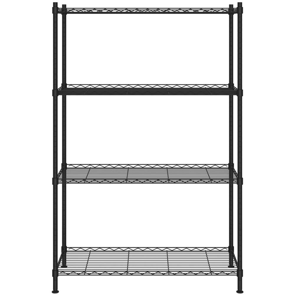 Scaffale a 4 Livelli 90x35x137 cm Nero 200 kg - Foto 2