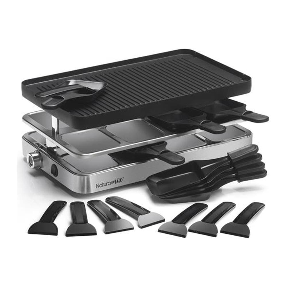 Macchina Per Raclette 8 Persone 1200w + Grill + Pancake - Rac.indus-8 - Foto 2