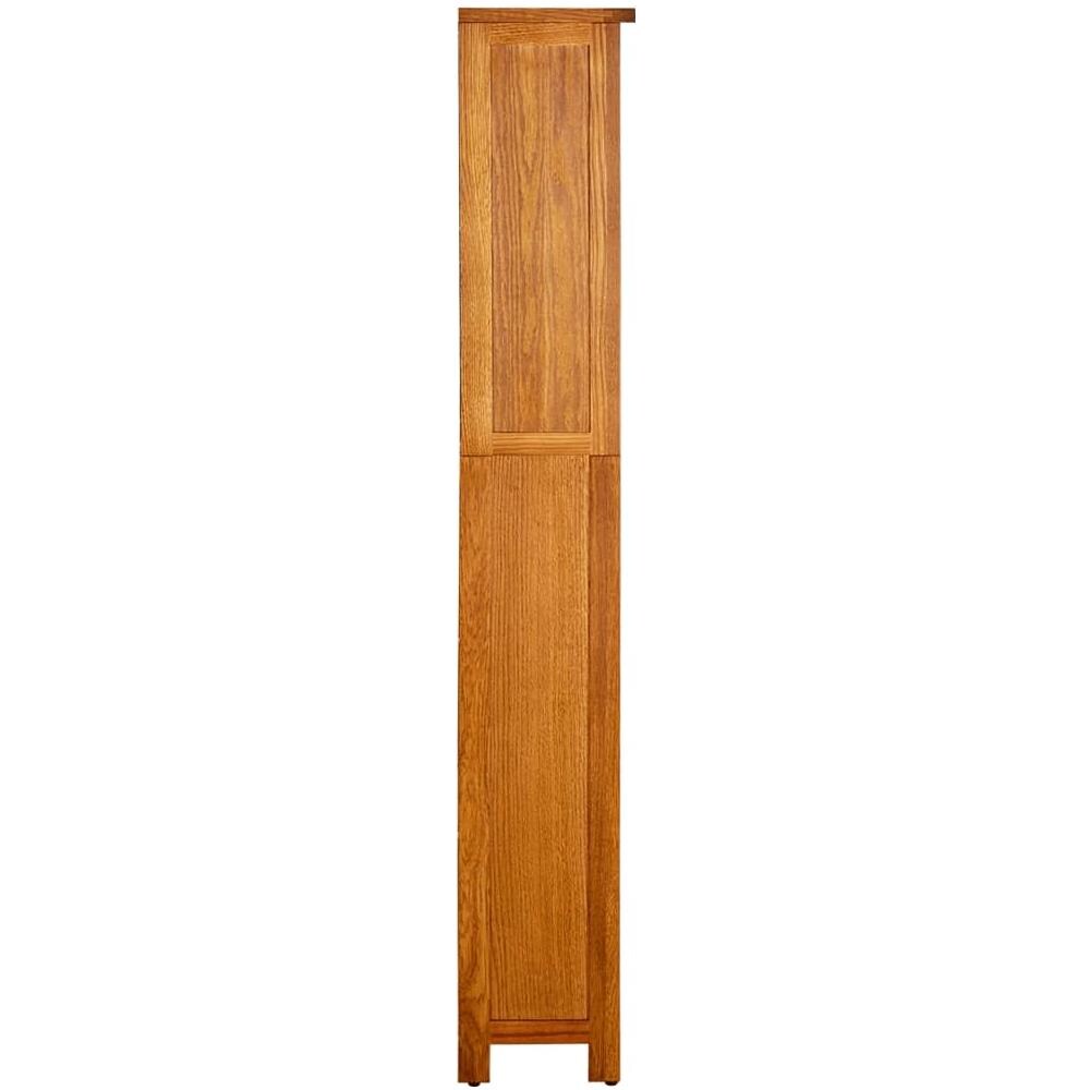 Libreria A 5 Ripiani 70x22x140 Cm In Legno Massello Di Rovere - Foto 3