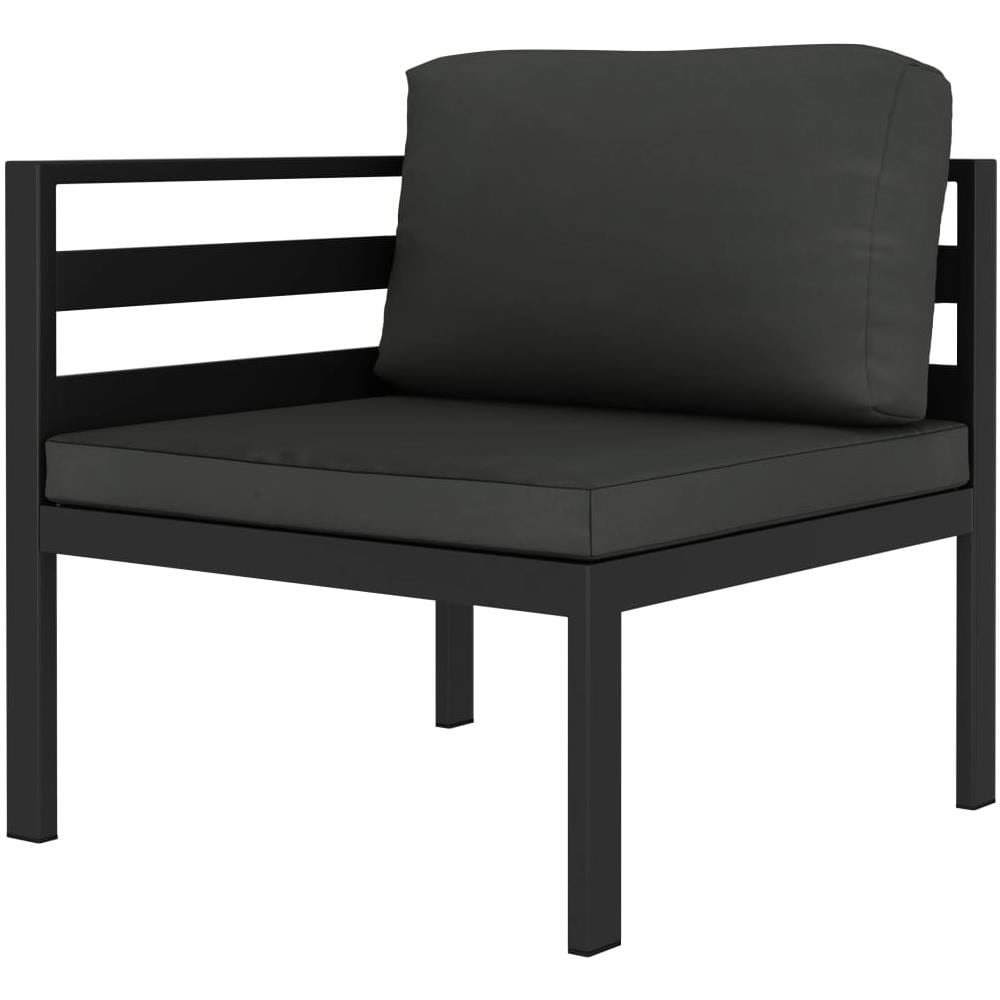 Set Divani Da Giardino 5 Pz Con Cuscini In Alluminio Antracite - Foto 3