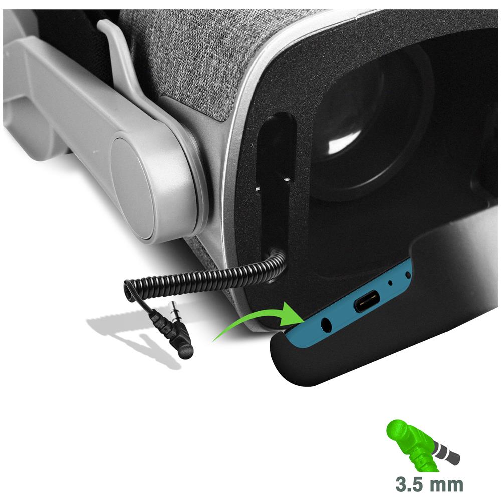Casco Vr Smartphone Jack Audio 3,5mm Full Immersion Cinghie Regolabili - Foto 2