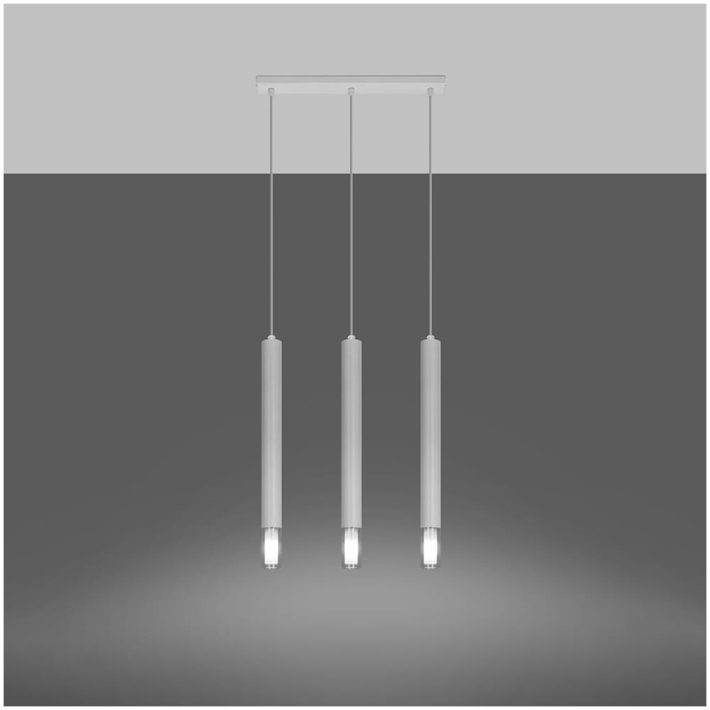 Lampada A Sospensione In Metallo Wezyr 3 Sollux Bianco 1200x60x450 Mm Metallo - Foto 12
