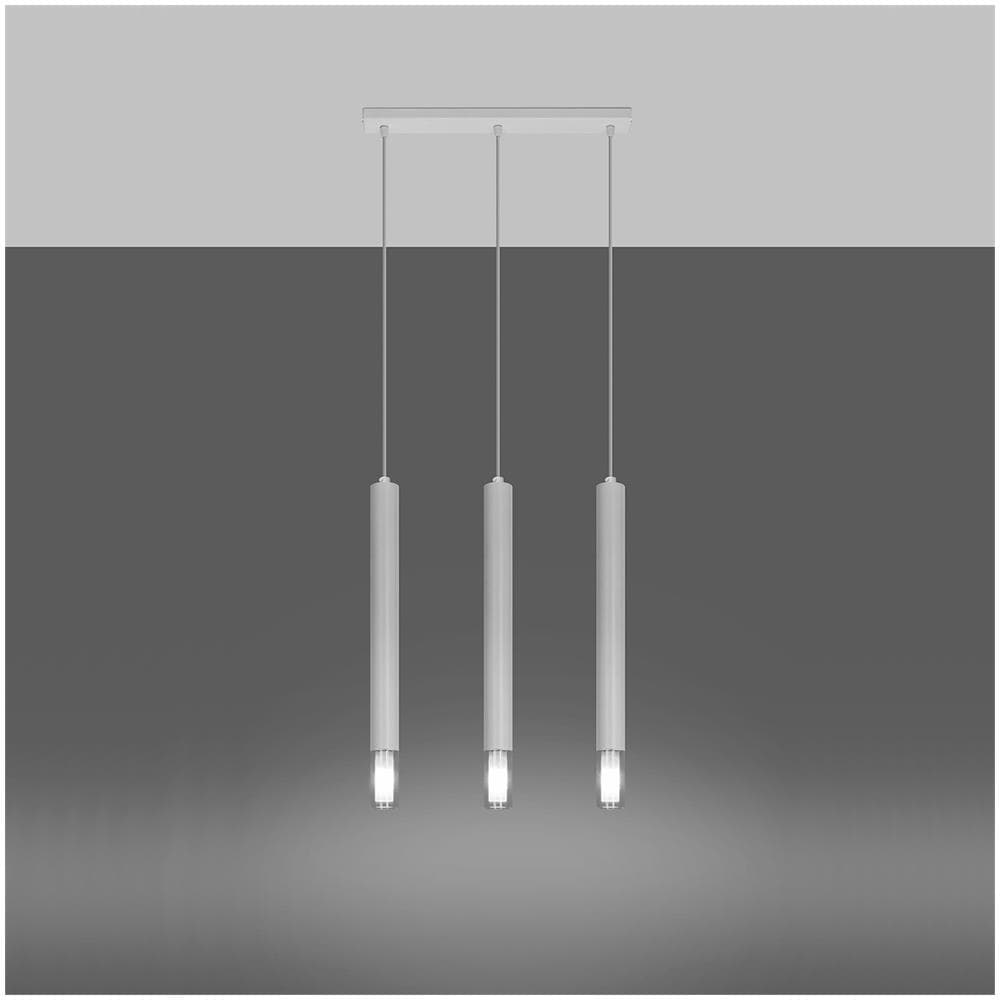 Lampada A Sospensione In Metallo Wezyr 3 Sollux Bianco 1200x60x450 Mm Metallo - Foto 1