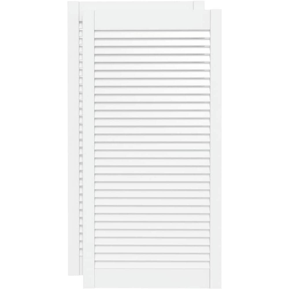 Ante a Lamelle 2 pz Bianche 99,3x49,4 cm in Legno di Pino - Foto 1