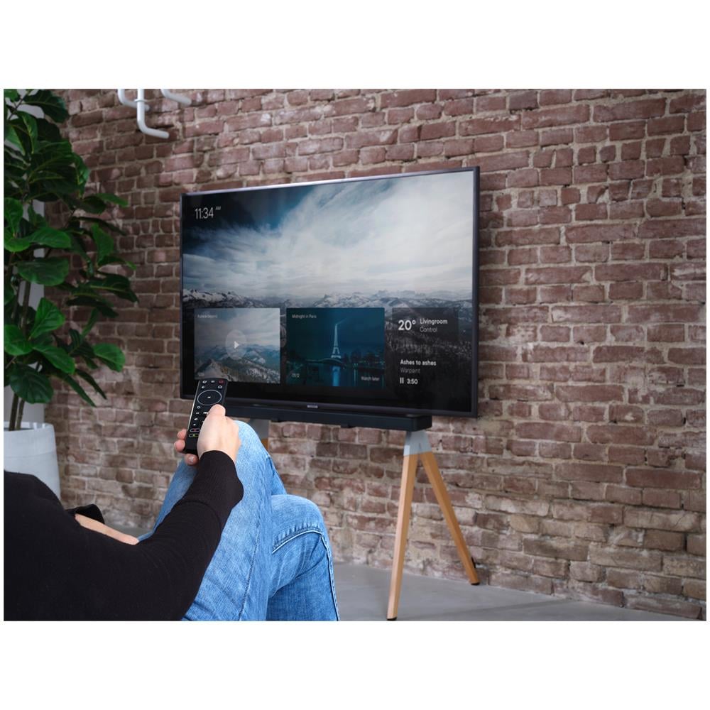 Supporto TV da Pavimento WM7482 da 32-70" Peso Massimo Supportato 80 Kg Colore Quercia/ Argento/ Grigio - Foto 5