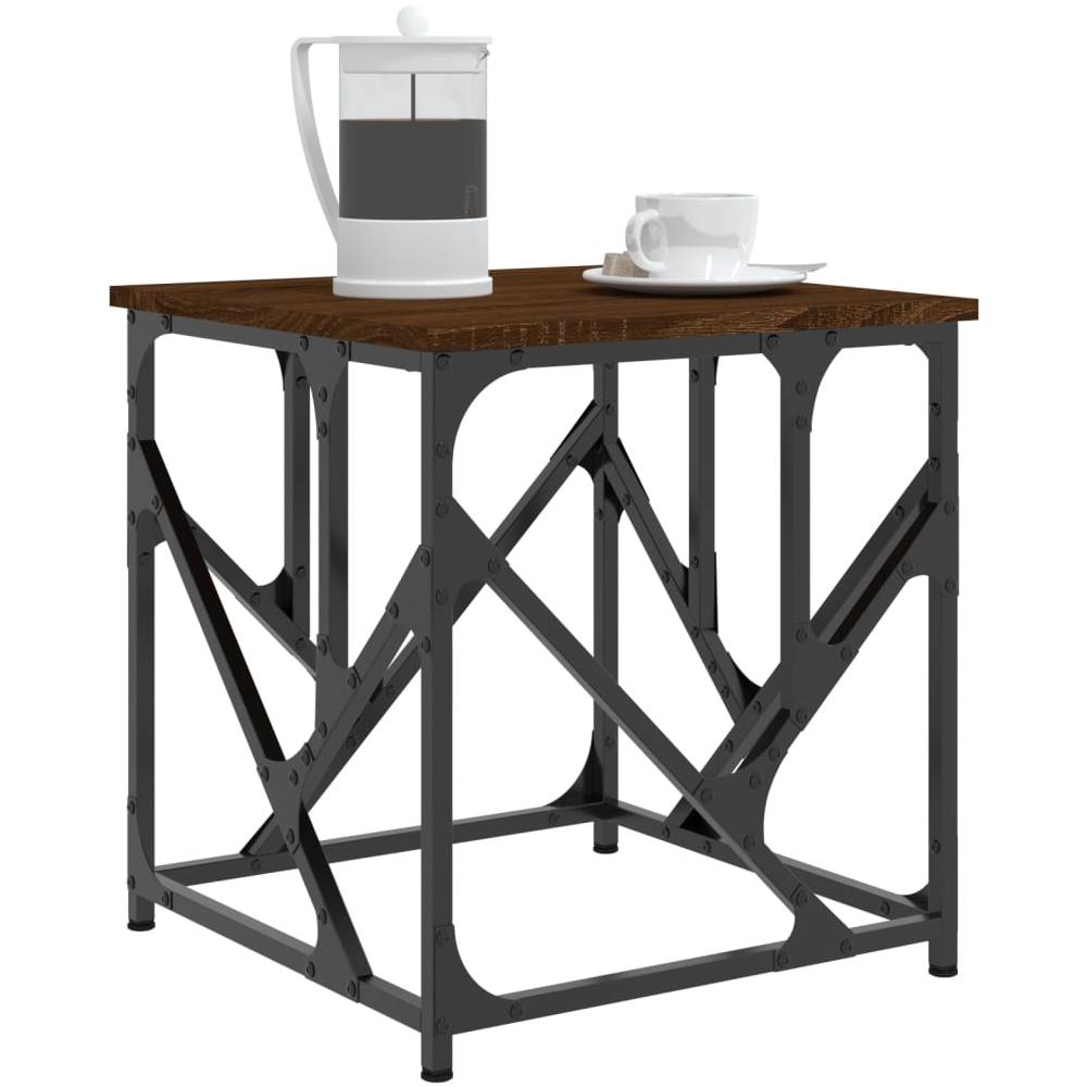 Tavolino Salotto Rovere Marrone 45x45x47,5 Cm Legno Multistrato - Foto 3