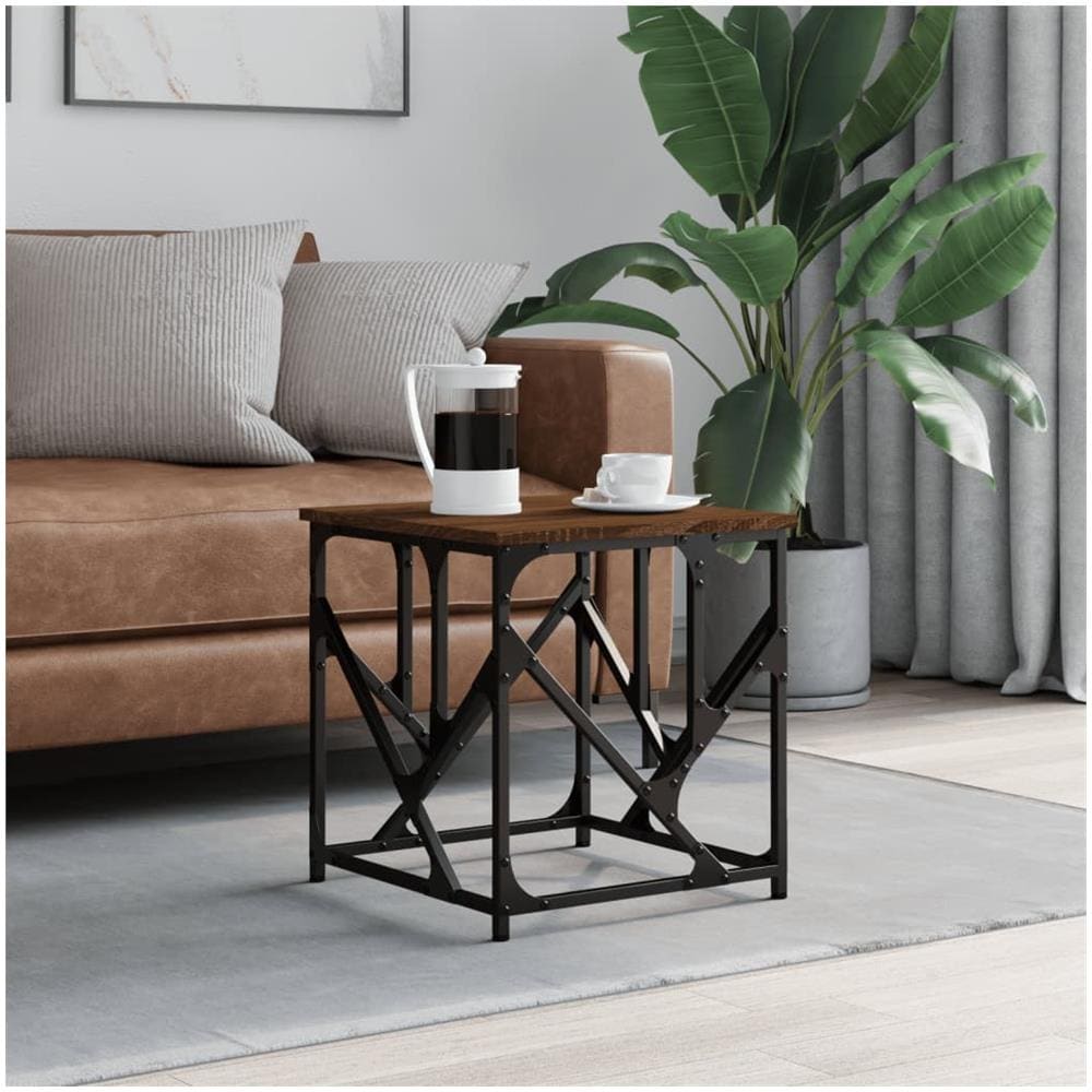 Tavolino Salotto Rovere Marrone 45x45x47,5 Cm Legno Multistrato - Foto 1