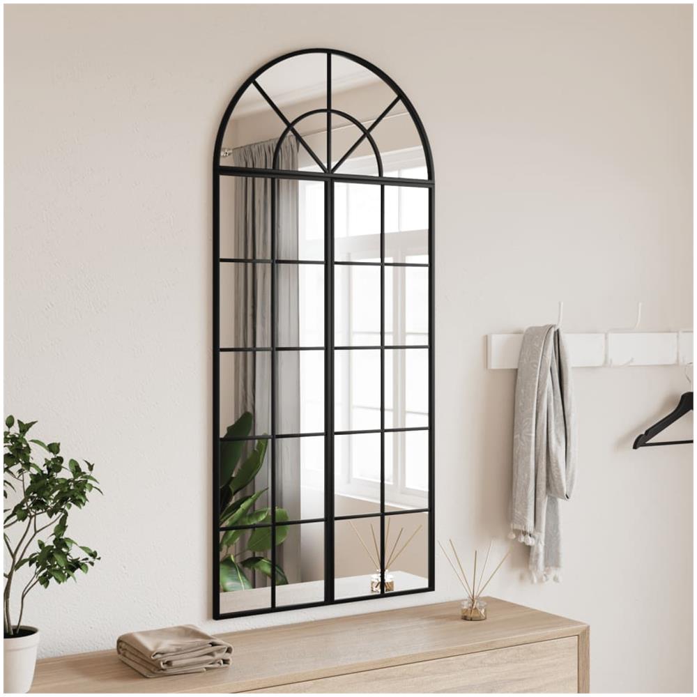 Specchio Da Parete Nero 60x130 Cm Arco In Ferro - Foto 1