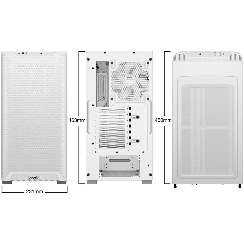 Case PURE BASE 501 Airflow Midi Tower ATX /micro ATX /Mini-ITX 3 Porte 3.2 Gen 2 Colore Bianco (Finestrato) - Foto 2