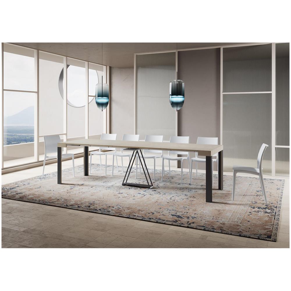 Consolle allungabile 90x40/300 cm Tarax cashmere telaio antracite - Foto 4