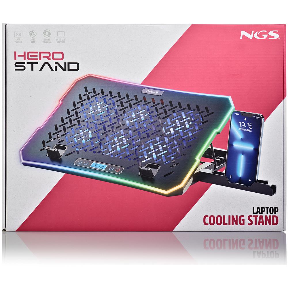 HERO STAND base di raffreddamento per laptop 39,6 cm (15.6") 2400 Giri /min Nero - Foto 7