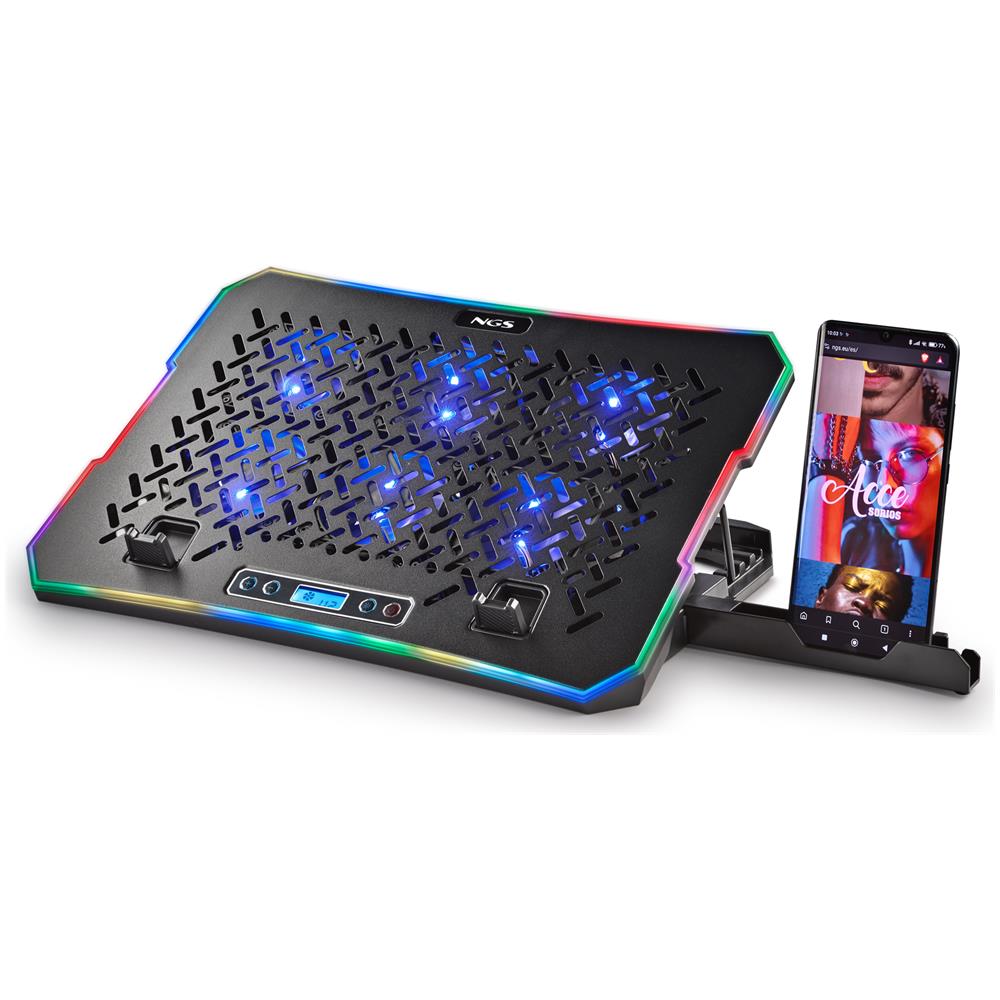 HERO STAND base di raffreddamento per laptop 39,6 cm (15.6") 2400 Giri /min Nero - Foto 1
