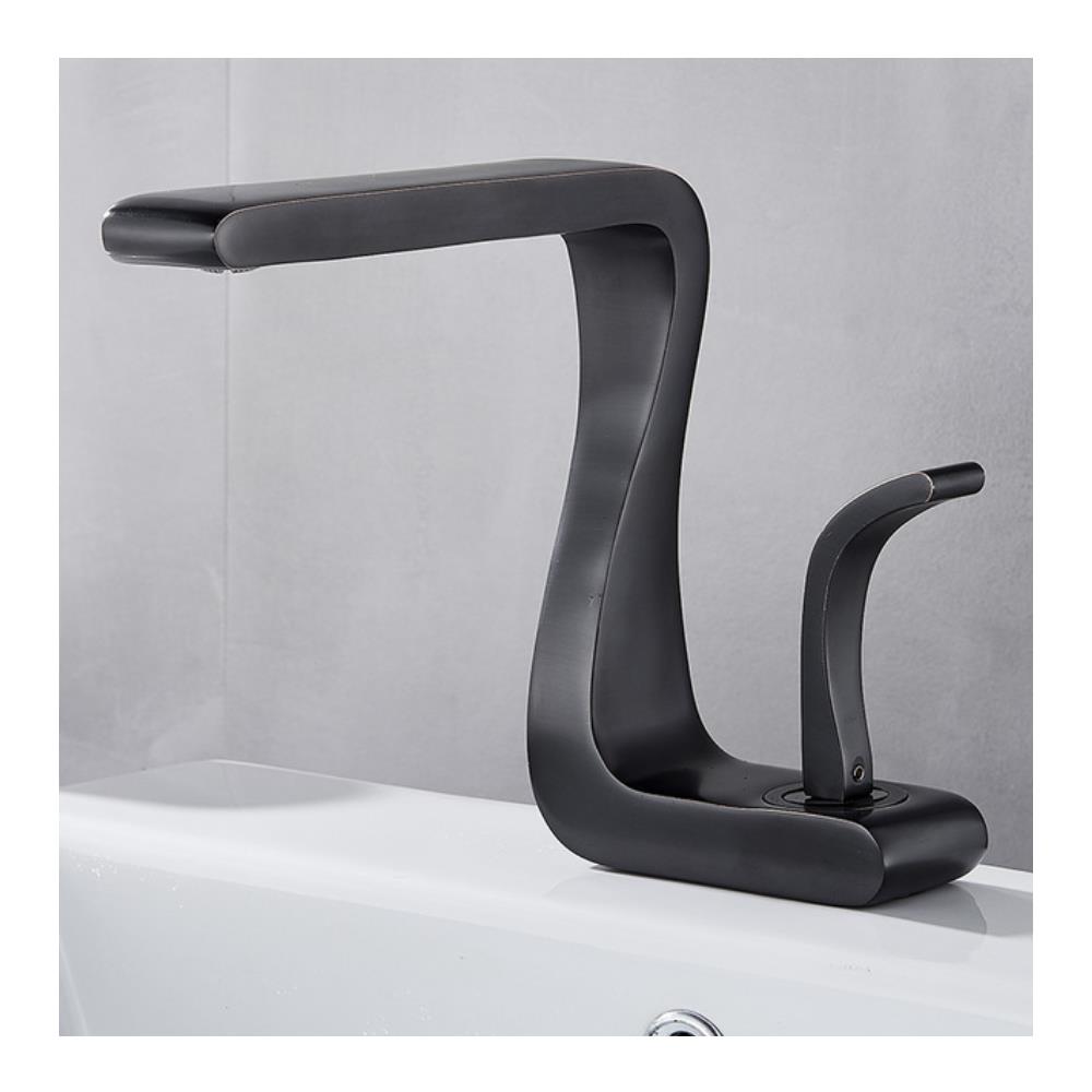 Rubinetto per lavabo da bagno, Blackswan, tipo M9, modello nero anticato, misura 18,5 cm - Foto 2