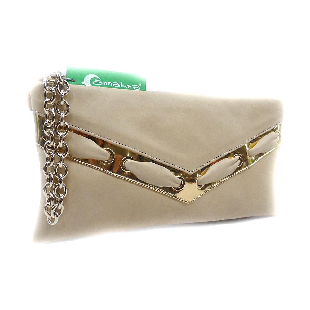 Borsetta Da Sera Cerimonia In Pelle 183 Beige - Foto 1