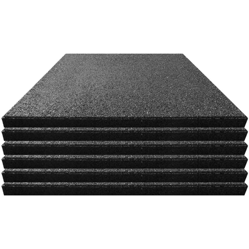 Piastrelle Anticaduta 6 Pz In Gomma 50x50x3 Cm Nero - Foto 2